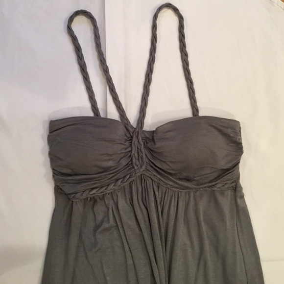 NWOT Forever 21 Grey braided halter dress - Picture 2 of 3